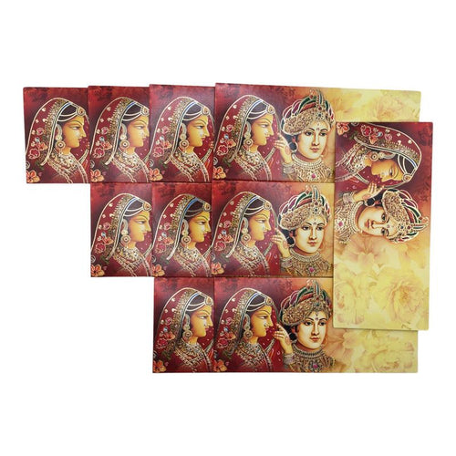 Envelopes Envelope Money holder Diwali Wedding Gift Card Pack of 10 Yellow & red