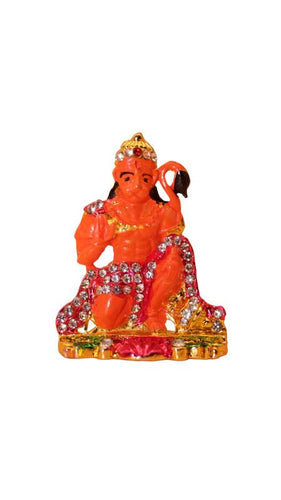 Lord Bahubali Hanuman Idol for home,car decore (2cm x 1.5cm x 0.5cm) Orange