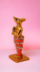 Mushakraj Lord Ganesha Statue for Diwali Gift Showpiece Gold