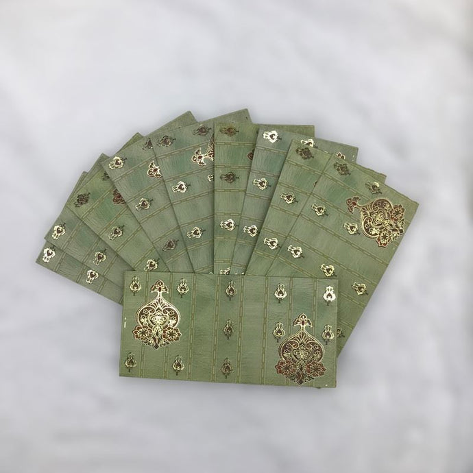 Envelopes Envelope Money holder Diwali Wedding Gift Card Pack of 10 Light Green