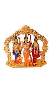 Lord Ram Darbar statue for Home/Office decoration ( 3cm x 3cm x 1cm) Gold