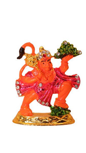 Lord Bahubali Hanuman Idol for home,car decore (2cm x 1.5cm x 0.5cm) Orange