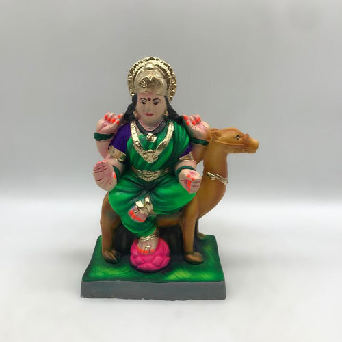 Ambe maa,Ambaji, Durga ma, Bengali Durga ma statue,idol,murti,mud idol Green