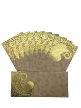 Load image into Gallery viewer, Envelopes Envelope Money holder Diwali Wedding Gift Card Pack of 10 Grey