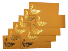 Load image into Gallery viewer, Envelopes Envelope Money holder Diwali Wedding Gift Card Pack of 10 Yellow