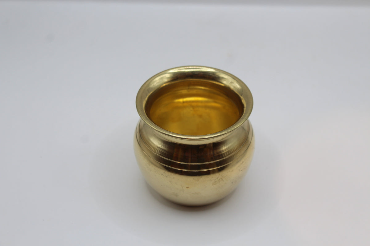 Small brass lota, from above