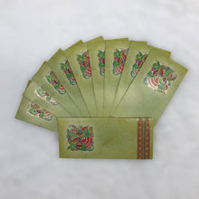 Load image into Gallery viewer, Envelopes Envelope Money holder Diwali Wedding Gift Card Pack of 10 Green