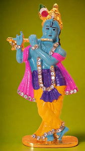 Lord Krishna,Bal gopal Statue,Home,Temple,Office decore(3.3cm x1.5cm x0.8cm)Blue