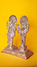 Load image into Gallery viewer, Lord Vishnu Laxmi Sculpture Decorative (7cm x 5.5cm x 3cm) Silver
