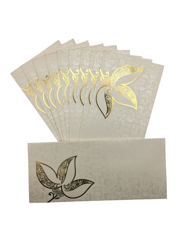 Envelopes Envelope Money holder Diwali Wedding Gift Card Pack of 10 White