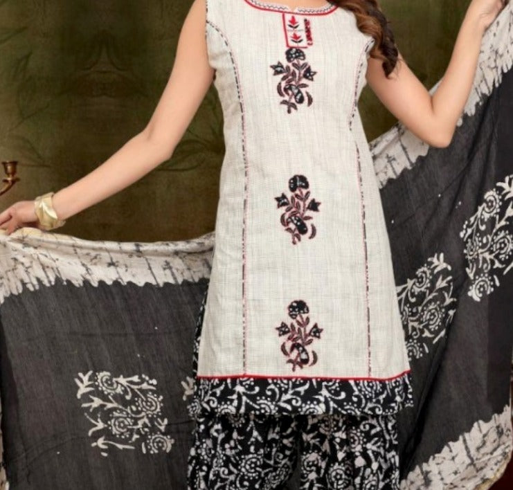 Embroidered suit and dupatta - Celebrations by Shri Venilals, Ealing Road