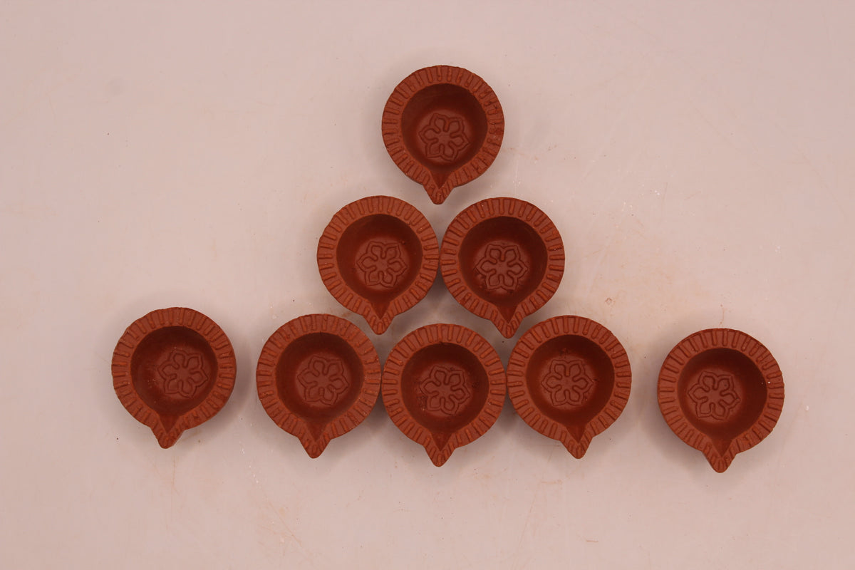 Extra Small clay diya, detail
