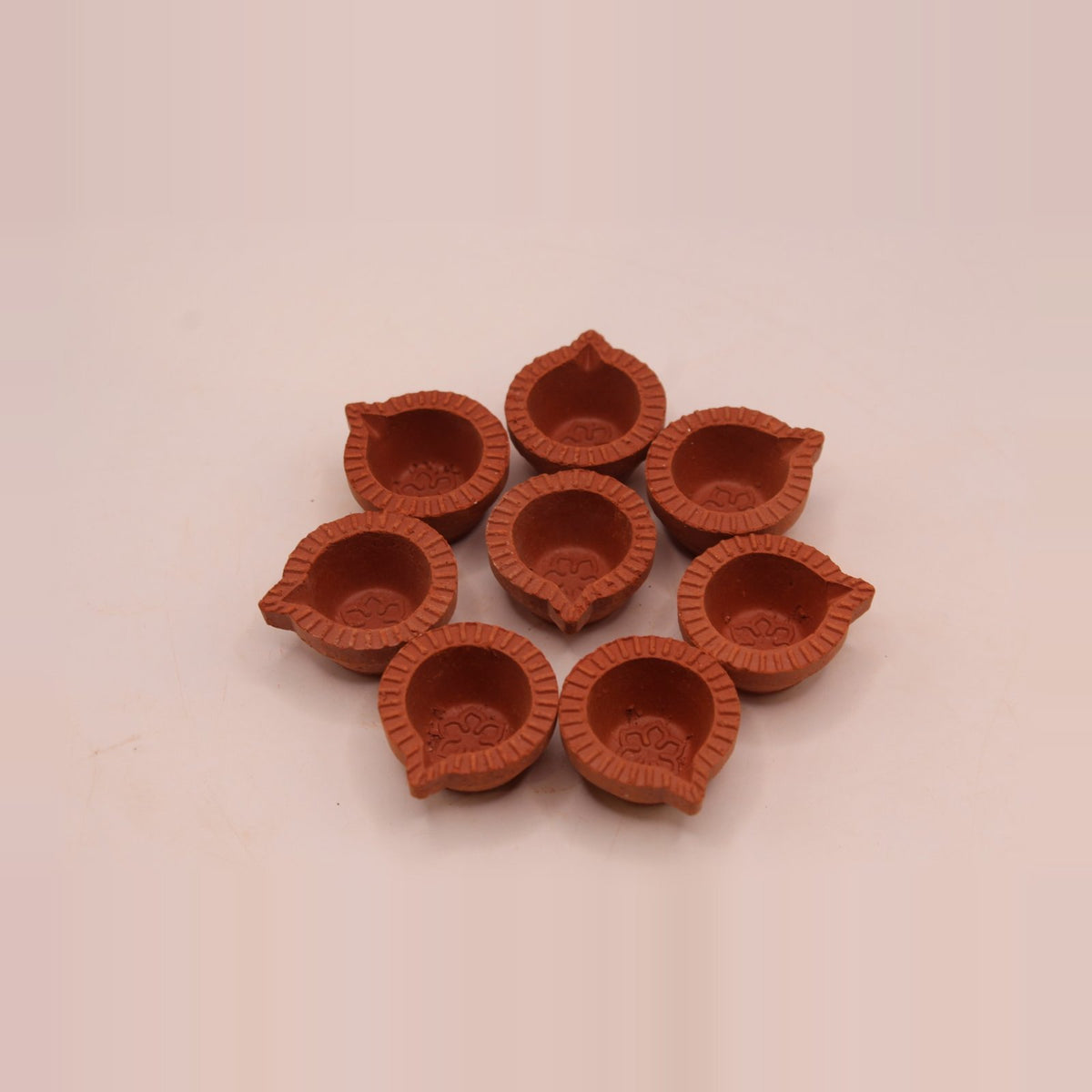 Extra small clay diyas, pack of 8