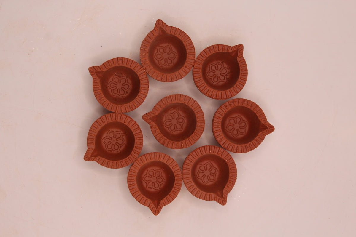 Extra Small clay diya, right
