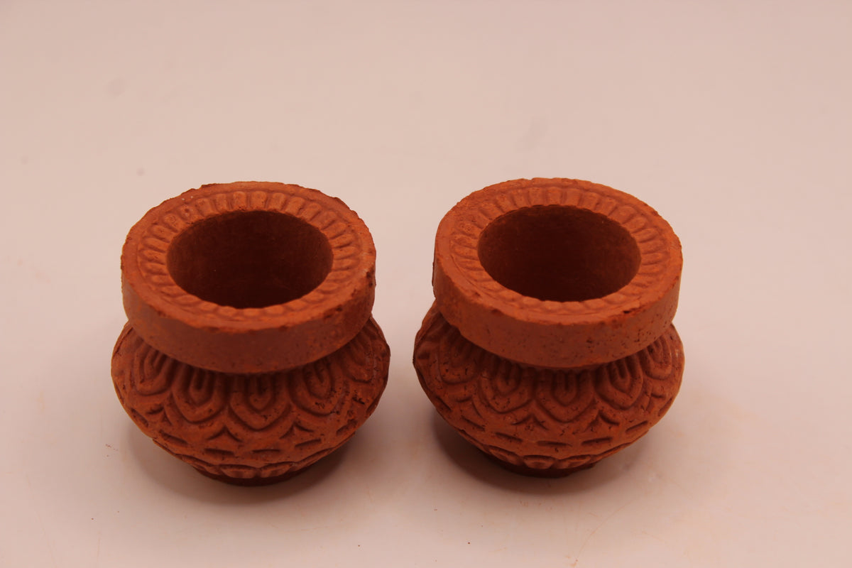 Matki Style Pot clay diya, front