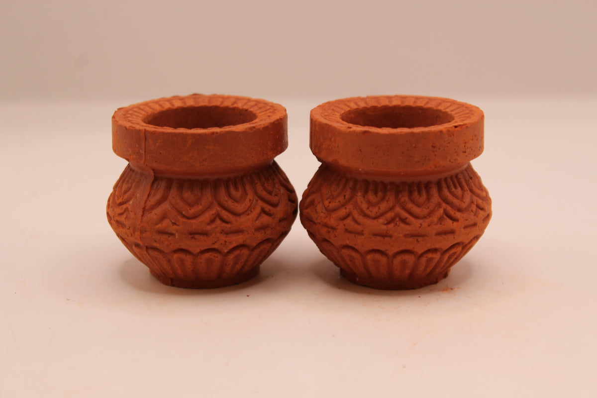 Matki Style Pot clay diya, right