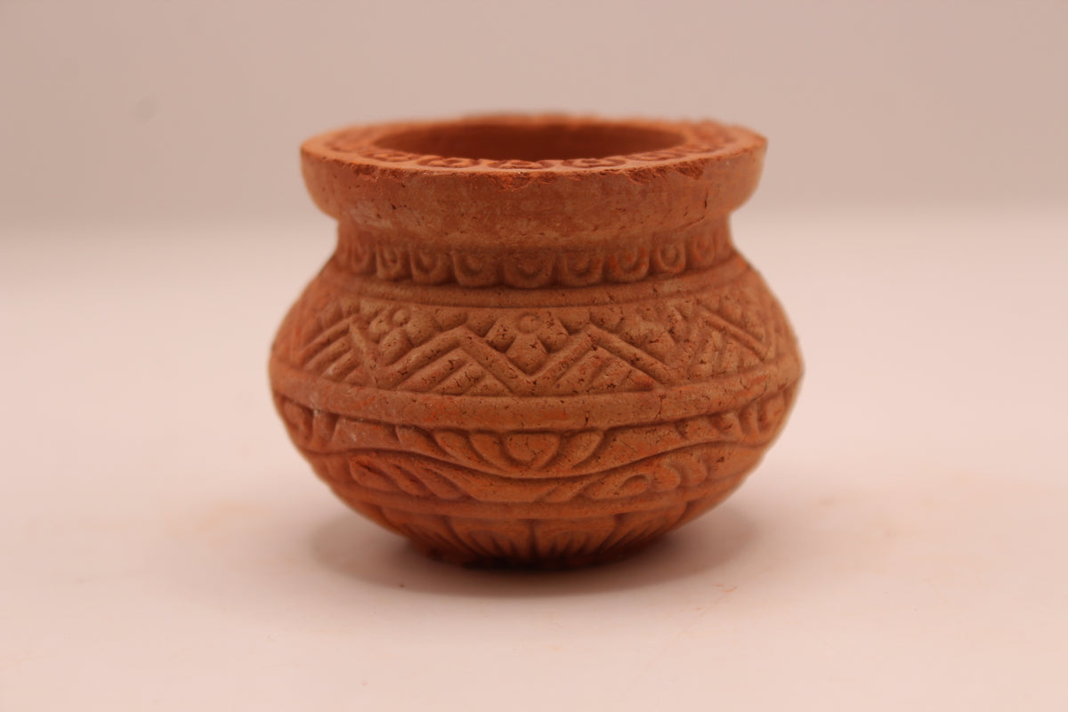 Matki Style Pot clay diya, back