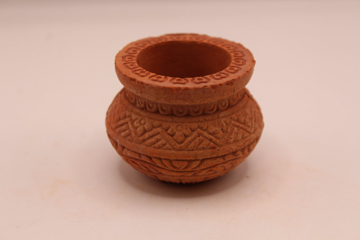 Matki Style Pot clay diya, front