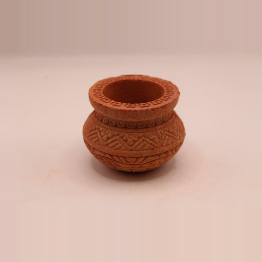 Matki style clay diya, single