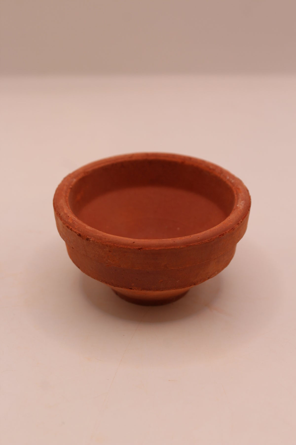 Plain Round Bowl clay diya, back