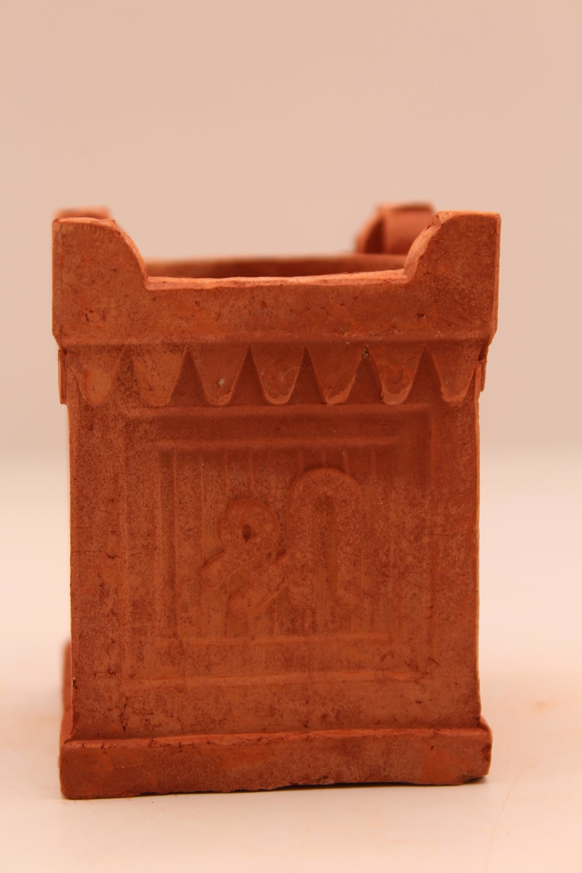 Tulsi Kyara Style clay diya, back