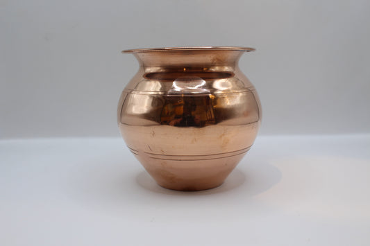 Copper lota, front view