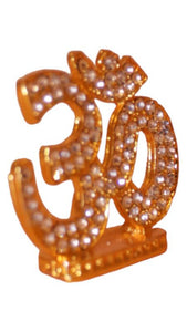 Hindu Religious Symbol OM Idol for Home,Car,Office ( 1.5cm x 1.5cm x 0.3cm) Gold