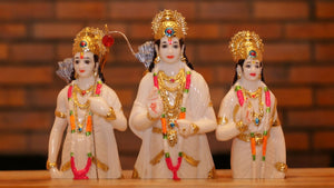 Lord Ram Darbar statue for Home/Office decoration (16cm x 12cm x 3.5cm) White