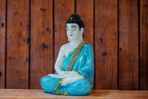 Buddha buddh buddha sitting medium Showpiece Home decore OrangeBlueBlue