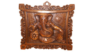 GANESH WALL HANGING SHOWPIECE FIGURINE STATUE FOR HOME DECOR Copper