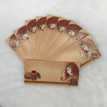 Load image into Gallery viewer, Envelopes Envelope Money holder Diwali Wedding Gift Card Pack of 10 Cream