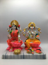 Load image into Gallery viewer, Sarswati Laxmi Hindu God Hindu God Laxmi and Sarswati fiber idolColorful