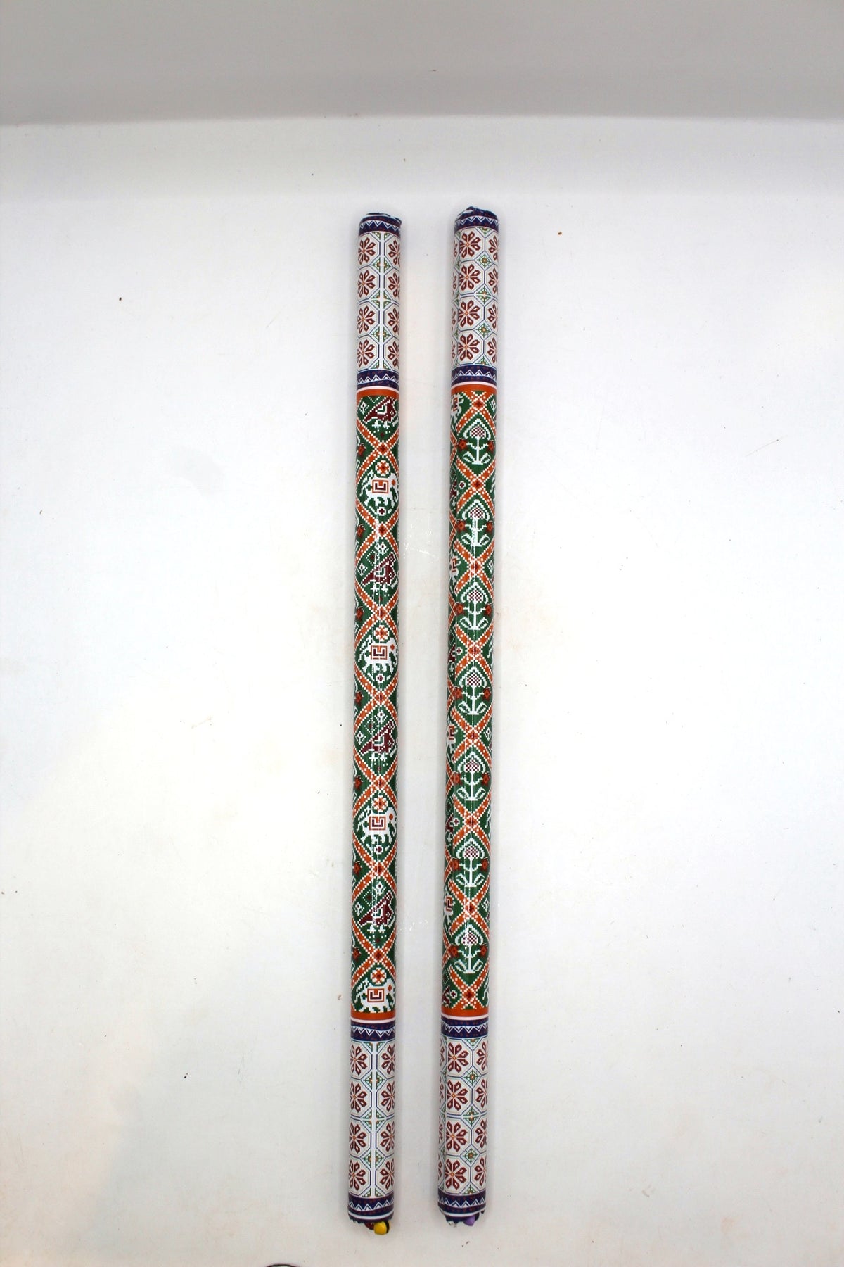 Dandiya Sticks – Traditional Printed, Pair, 15 inch