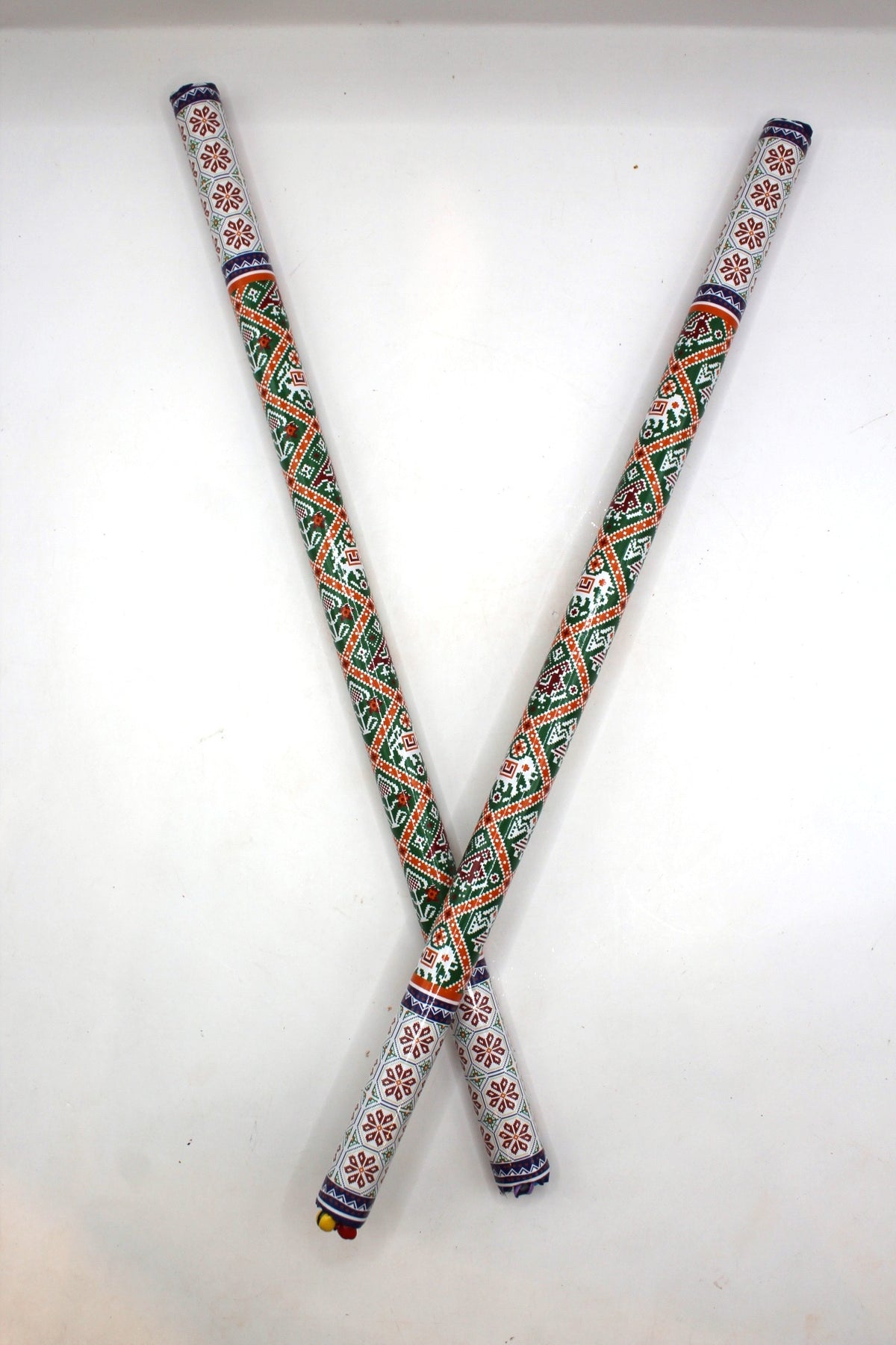 Dandiya Sticks – Traditional Printed, Pair, 15 inch