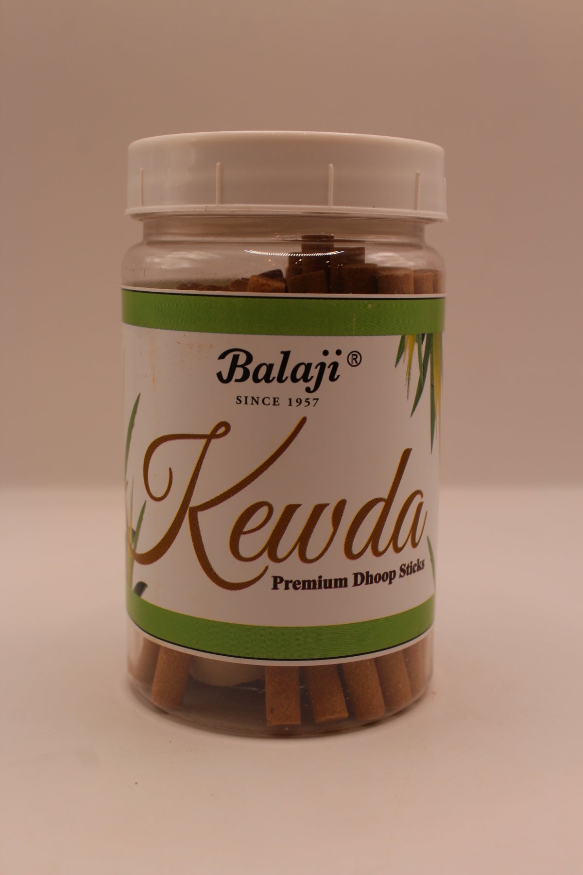 Balaji Kewda dhoop sticks jar, front