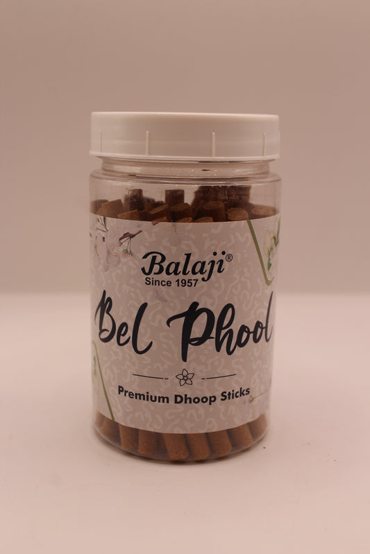 Balaji Bel Phool dhoop sticks jar, front