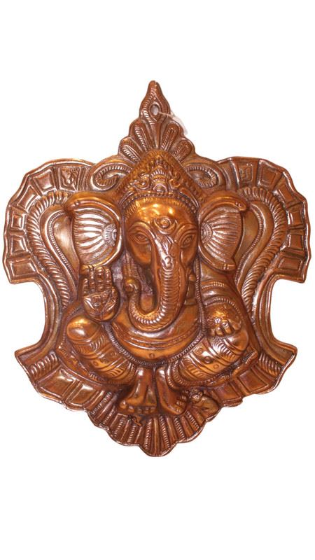 GANESH WALL HANGING SHOWPIECE FIGURINE STATUE FOR HOME DECOR Copper