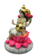 Load image into Gallery viewer, Laxmi Hindu God Hindu God laxmi fiber idol  White