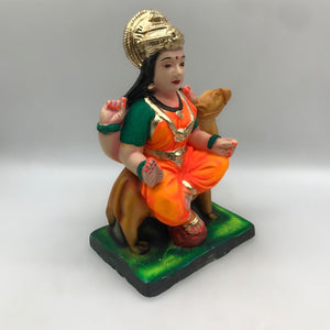 Ambe maa,Ambaji, Durga ma, Bengali Durga ma statue,idol,murti,mud idol Orange