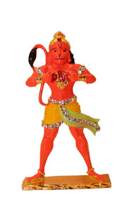 Lord Bahubali Hanuman Idol for home,car decore (3.5cm x 2cm x 0.5cm) Orange