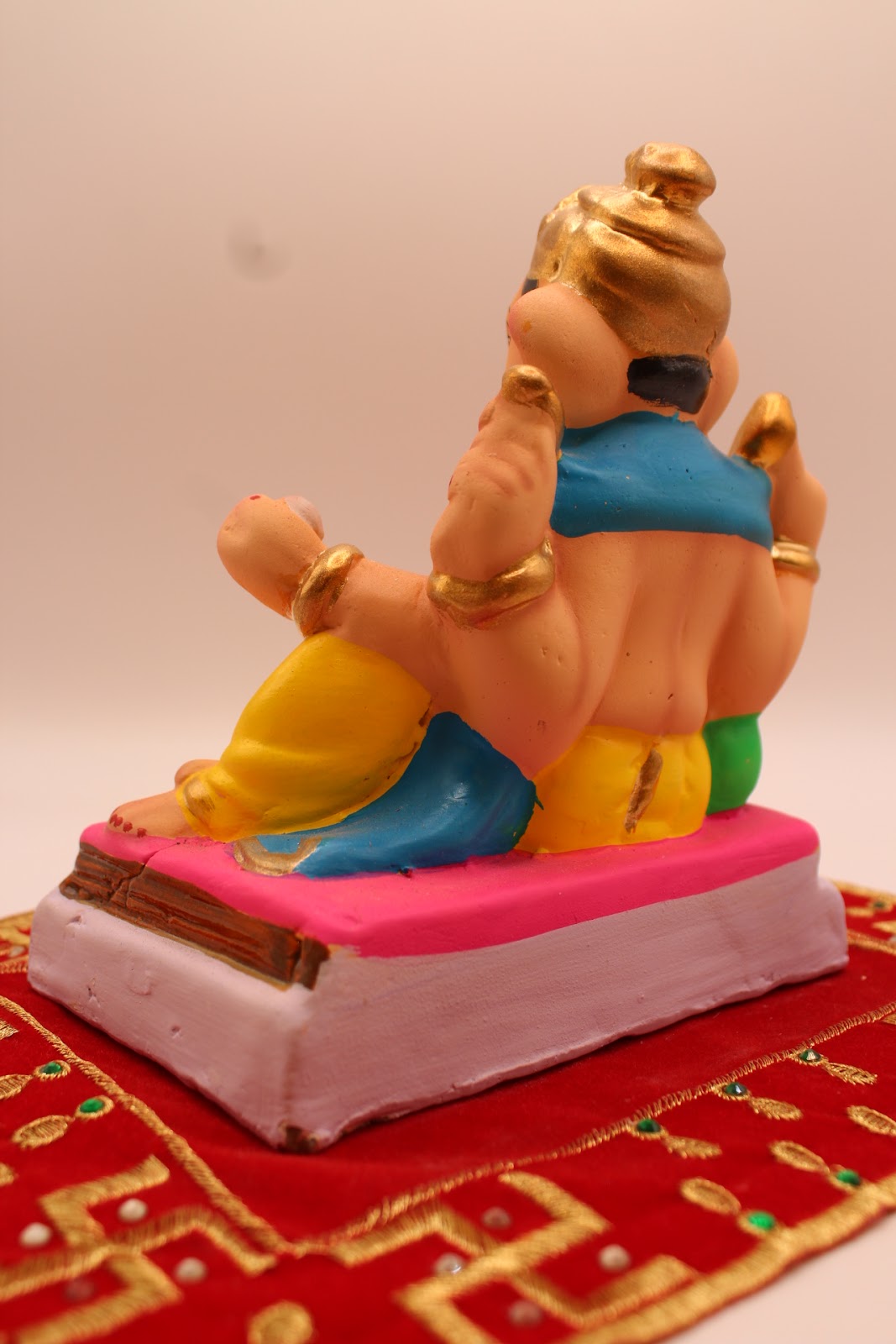 Eco-friendly 6 inch Ganesh idol, back view