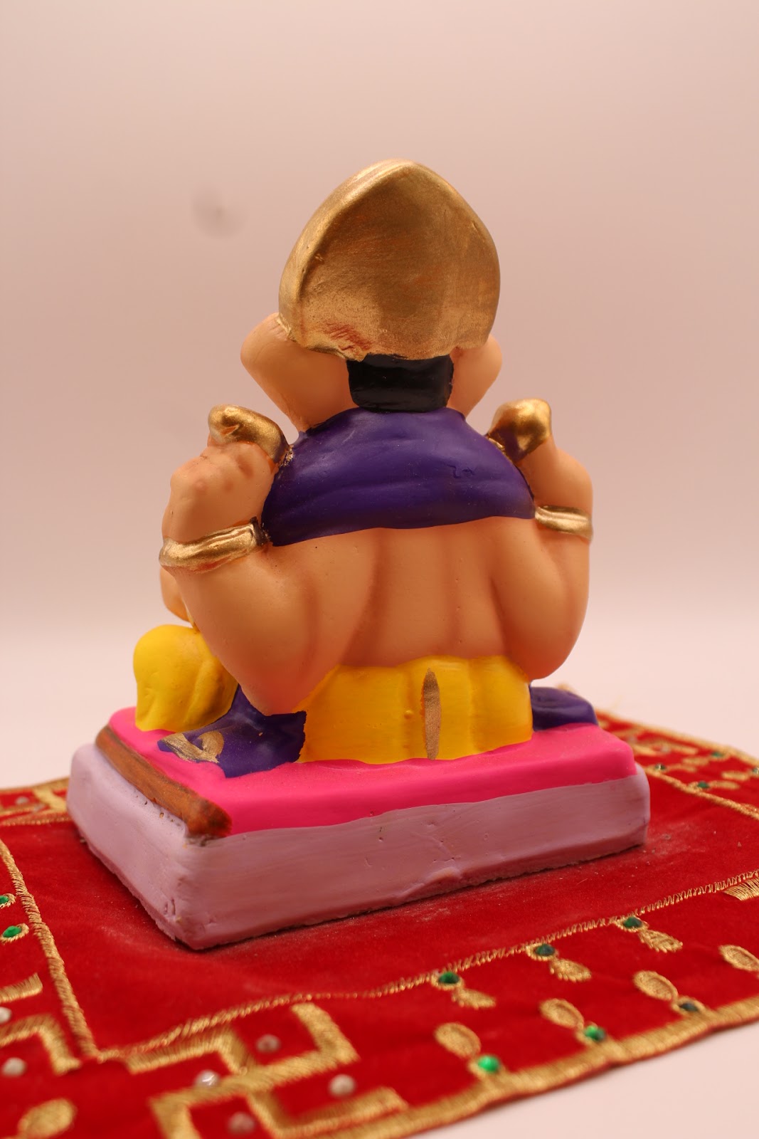 Eco-friendly 6 inch Ganesh idol, back view