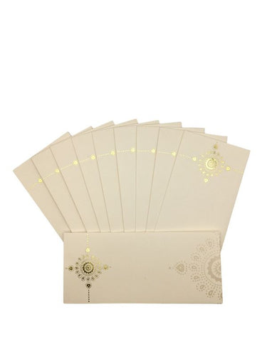 Envelopes Envelope Money holder Diwali Wedding Gift Card Pack of 10 White