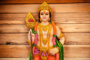 Kartik Ji Murti Idol/Statue for Pooja Green