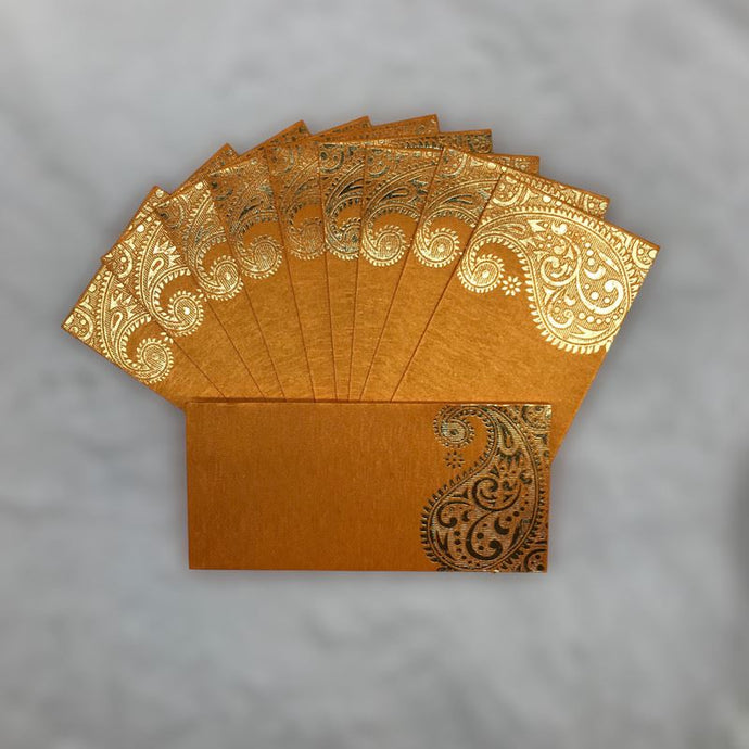 Envelopes Envelope Money holder Diwali Wedding Gift Card Pack of 10 Orange