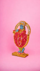 Lord Krishna,Bal gopal Statue,Home,Temple,Office decore(2cm x1.5cm x1cm)Orange