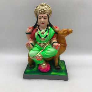 Ambe maa,Ambaji, Durga ma, Bengali Durga ma statue,idol,murti,mud idol Green