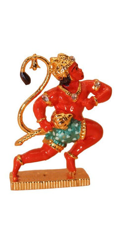 Lord Bahubali Hanuman Idol for home,car decore (1.5cm x 1cm x 0.5cm) Orange