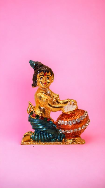 Lord Krishna,Bal gopal Statue,Temple,Office decore(1.8cm x1.5cm x0.5cm)Purple