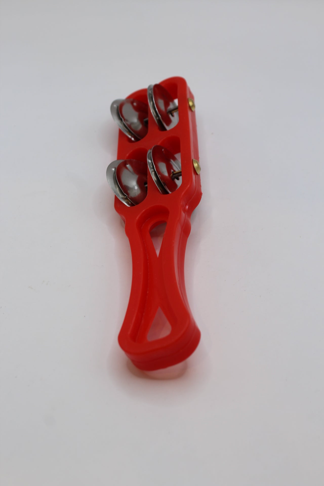 Red kartal manjeera with handle, 21 x 5 inch — handle